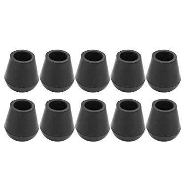 Imagem de Generic Ponta de Cana, Pontas de Bengala Redondas de Textura Flexível Wearable 10pcs 19mm para pé de Cadeira de Banho