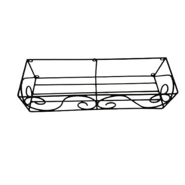 Imagem de Floreira Artesanal de Ferro Jardineira de Parede com 60 cm Cor Preto 1 Unidade