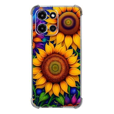 Imagem de Beaucov Capa para Moto G Play 2026, linda capa de proteção contra quedas de girassóis à prova de choque TPU capa protetora de corpo inteiro resistente a arranhões para Motorola Moto G Play 2026