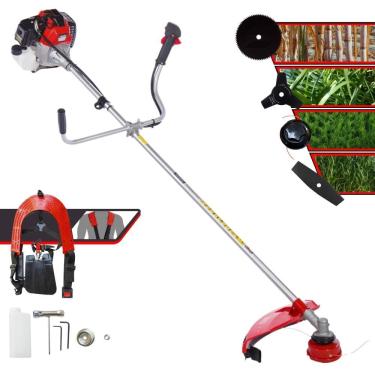 Imagem de Roçadeira Robusta Toyama RT52L À Gasolina 2T 52cc 2HP Com Sistema Antivibração Carretel Nylon e Faca 3 Pontas + EXTRA Faca 2 Pontas e Faca 80 Dentes