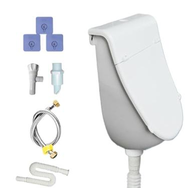 Imagem de Urinol de garagem, vaso sanitário separador de urina, mictório de parede inodoro com tampa para garagem, motorhome, trailer, dormitório, quarto masculino