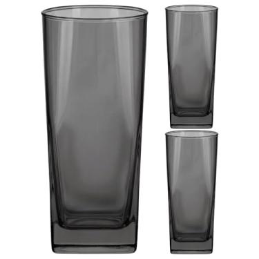 Imagem de Jogo 3 Copos de Vidro 315ml Redondo Água e Suco Cor: Cinza