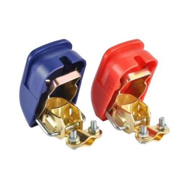Imagem de Conectores De Terminal De Bateria De Carro 2 Peças Positivo Negativo P