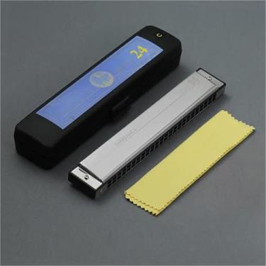 Imagem de Gaita Profissional 24 Furos Tremolo Gaita Polifonia Diatônica C Key Profissão Iniciantes Aldults