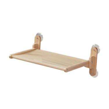 Imagem de Ｂｅｓｇａ Rede de gatos para janela, poleiro de gato, suprimentos de animais de estimação assento ensolarado com fortes xícaras de sucção, prateleiras de cama, M, Amarelo