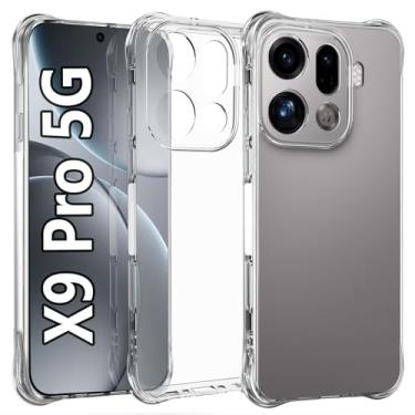 Imagem de USTIYA Capa para Oppo Find X9 Pro TPU transparente quatro cantos capa de proteção de grau militar transparente macia
