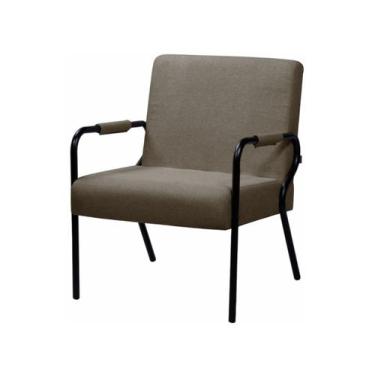 Imagem de Poltrona Decorativa Opala Moderna Nordeste Flex Luiza, Marrom Cappucci