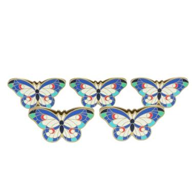 Imagem de OPPWONG 5 Peças de Clipes de Livro retrô, Design Intrincado, Cor Plana, Formato de Asa, Clipes de Metal Com Liga Resistente para Cartão Postal, Diário, Arte, Suportes de Ingressos