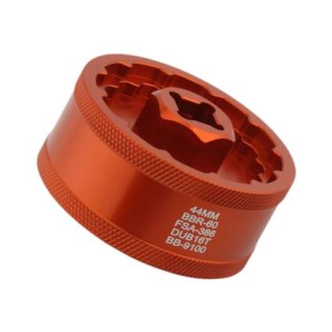 Imagem de Dynwave Extrator de Movimento Central 5 em 1 para Bicicleta, Ferramenta de Remoção de Movimento Central à Prova de Ferrugem para Pedivela Dub16T 44mm, Ideal, Laranja