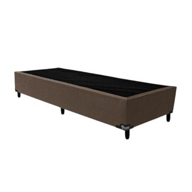 Imagem de Base Box Solteiro - Suede Aveludado Cinza 88x188cm em Madeira Eucalipto - FJR Estofados