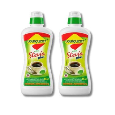 Imagem de Kit com 2 Adoçantes Líquidos Lowçucar Stevia Plus 65ml