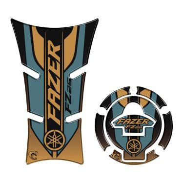 Imagem de Kit Protetor Tanque E Bocal Adesivo Moto Yamaha Fz25 2023-2024 Laranja Laranja