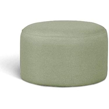 Imagem de FAMEOYA Banqueta de armazenamento banquinho para pés e banco de pés trocador de sapatos banquinho de sofá nórdico banquinho redondo de pano mesa de café pequeno banco baixo lavável (cor: verde