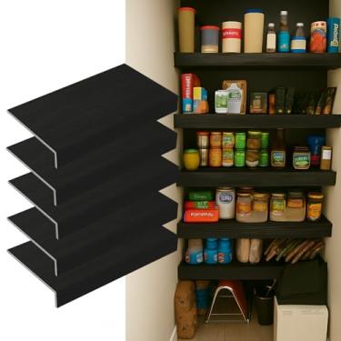 Imagem de Pacote com 5 capas de prateleira de arame de 117 x 41 cm para despensa, armário, cozinha – capas de rack de arame de PVC à prova d'água para prateleiras, vários tamanhos disponíveis, instalação sem
