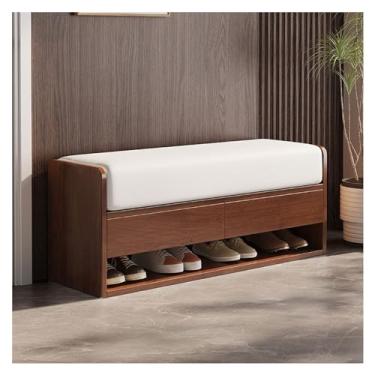 Imagem de FAMEOYA Banco de sapato, banco para troca de sapatos, banco de porta de casa, armazenamento de entrada simples, suporte de sapato, pacote macio, banco de porta, banco de chuveiro para chuveiro interno