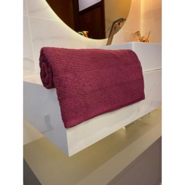 Imagem de Toalha de Banho Gigante Algodão Premium Super Macia e Alta Absorção 72x150cm Banhão Luxo (RUBI)