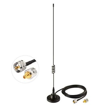 Imagem de Bingfu Antena de rádio móvel de carro Ham Radio VHF UHF 136-174MHz 400-520MHz base magnética PL259 macho antena para BTECH ICOM Kenwood Midland Yaesu TYT AnyTone rádio amador bidirecional