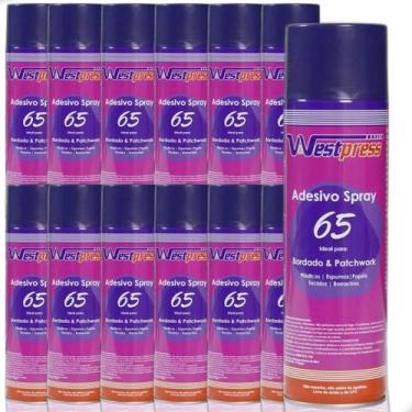 Imagem de Kit 12 Colas Spray Temporária 65 Westpress Colagem Rápida, Rosa-chicle