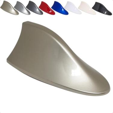 Imagem de Antena Tubarão Shark com Sinal de Rádio FM AM Multimarcas Ideal para Carros com Teto Curvo (Dourado)
