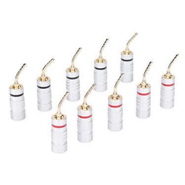 Imagem de KIMISS 10pcs Plugues Banana Tipo Agulha Banhados a Ouro 24K para Fio de Alto-falante - Conectores Ideais para Home Theater e Sistemas AV - Compatíveis Com Cabos 10-20 AWG