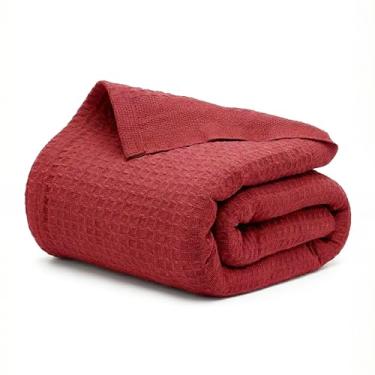 Imagem de Salt Earth Cobertor 100% algodão, King, mantas de waffle de 266 x 236 cm para casa, quartos, sofá ao ar livre e sofá de escritório, cobertores modernos e aconchegantes para decoração de quarto