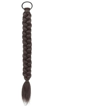 Imagem de Extensões de cabelo de rabo de cavalo sintético ondulado trançado ondulado com rabo de cavalo para mulheres