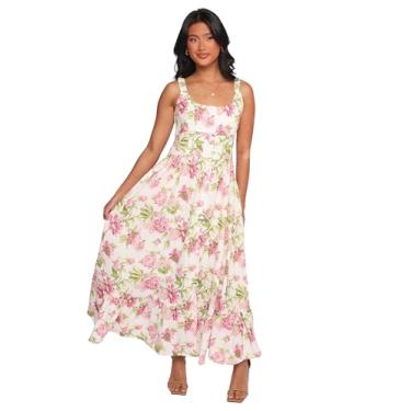 Imagem de Petal & Pup Vestido feminino Tullia Maxi Rosa Floral, Rosa floral, M