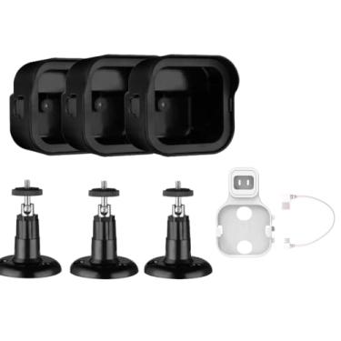 Imagem de Conjunto de suporte de parede à prova de intempéries e caixa protetora para câmera Blink Outdoor e módulo de sincronização XR, compatível com Blink Outdoor 3ª/4ª geração, ajustável em 360°