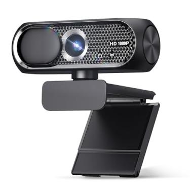 Imagem de Shcngqio Webcam HD 1080p com microfone, cancelamento de ruído, capa de privacidade, lente grande angular, correção automática de luz, webcam USB Plug & Play para laptop