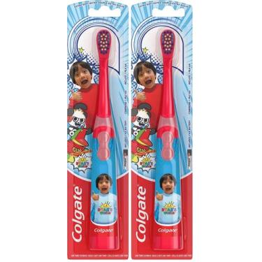 Imagem de Escova de dentes Colgate Kids com bateria Ryan's World, pacote com 2