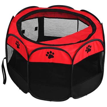 Imagem de Zerodis Cercadinho de Malha Dobrável para Animais de Estimação Caixas Básicas para Cães Tenda de Gaiola Com Porta Com Zíper Tenda de Canil Dobrável Leve e Respirável para Animais de Estimação