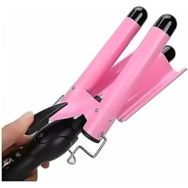 Imagem de Modelador de Cabelo Tri-Ondas (Rosa)