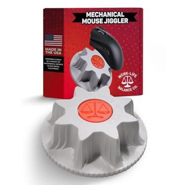 Imagem de Dispositivo indetectável de mouse mecânico – sem necessidade de USB, sem necessidade de software, mantém o mouse em movimento e o computador acordado – Mouse Mover sem fio e sem fio funciona por 12 a 24 meses com bateria AA