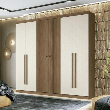 Imagem de Guarda Roupa Buriti 06 Portas Jatobá/areia