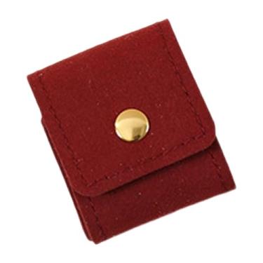 Imagem de Vaveren Mini Estojo de Viagem para Joias, Bolsa Organizadora Compacta para Joias, Ideal para Festas, Viagens, Hotéis e Bijuterias, Anéis e Outros Objetos, Vermelho