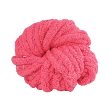 Imagem de Esquirla Fio de chenille grosso para tricô, fio jumbo para suéteres e tapeçaria, Vermelho Melancia