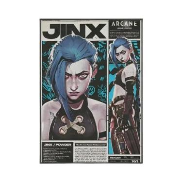 Imagem de Pôster Minimalista De Graffiti Da Temporada 2 De Jinx Arcane Em Tela P