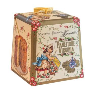 Imagem de Amaretti Virginia Panettone Tradicional em Caixa Decorativa, Bolo Italiano de Natal, 500g