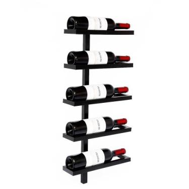 Imagem de Adega para Vinhos Parede Preta 5 garrafas em Aço Alta Qualidade Linda 