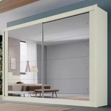 Imagem de Guarda Roupa Casal 2 Portas C2 Espelho e 4 Gavetas Creta Flex Peroba o