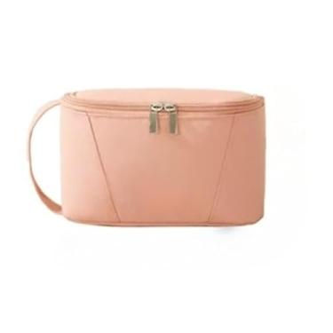 Imagem de Bolsa de Cosméticos para Viagem Grande Capacidade com Múltiplos Compartimentos – Maquiagem, Uso Diário, Academia e Viagens(Rosa)