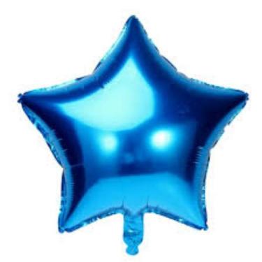 Imagem de Balao Estrela metalizado 10 Festa Aniversario Eventos - Crgfestas, Azu
