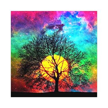 Imagem de Kit DIY 5D Full Drill Padrão de Árvore e Flor Mosaico Cristais Acrílicos Arte Decorativa Parede para Casa Presente com T