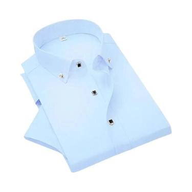 Imagem de Camisa Social Masculina De Manga Curta Sem Necessidade De Passar, Cami