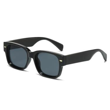Imagem de VFDHN Óculos de Sol Masculino Vintage com Rebites, Lentes Degradê, Proteção UV400, Feminino, Luxo (2451-C1)