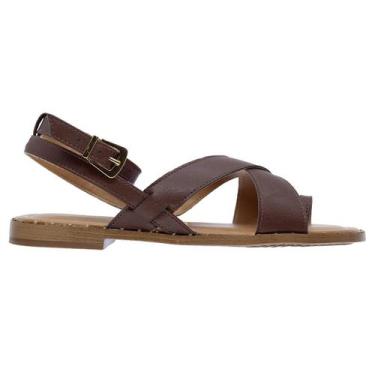 Imagem de Sandália Salto Baixo Feminina Vizzano 6463.107 Marrom, 37, Marrom