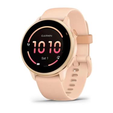 Imagem de Smartwatch Relógio Garmin Vívoactive 6 Monitor Cardíaco de Pulso com GPS GOLD 42mm-Unissex