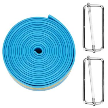 Imagem de Faixa elástica de fitness 2.5m, cinta de tensão elástica, cinto de treinamento de força com fivelas para mulheres, meninas, yoga, pilates, material tpr (Faixa de força de 5cm 2,5mil-azul)