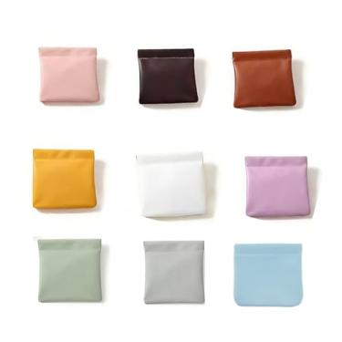 Imagem de 10 peças, bolsa cosmética pequena para bolsa, porta-moedas, organizador de batom, bolsas fofas para moedas, organizador de batom, bolsa organizadora com fecho de pressão, sem zíper, bolsa de maquiagem