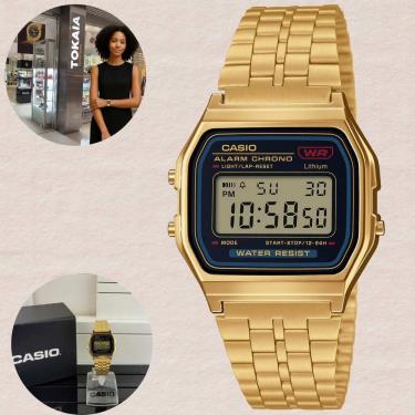 Imagem de Relógio Casio Unissex Digital Vintage Dourado A159WGEA-1DF